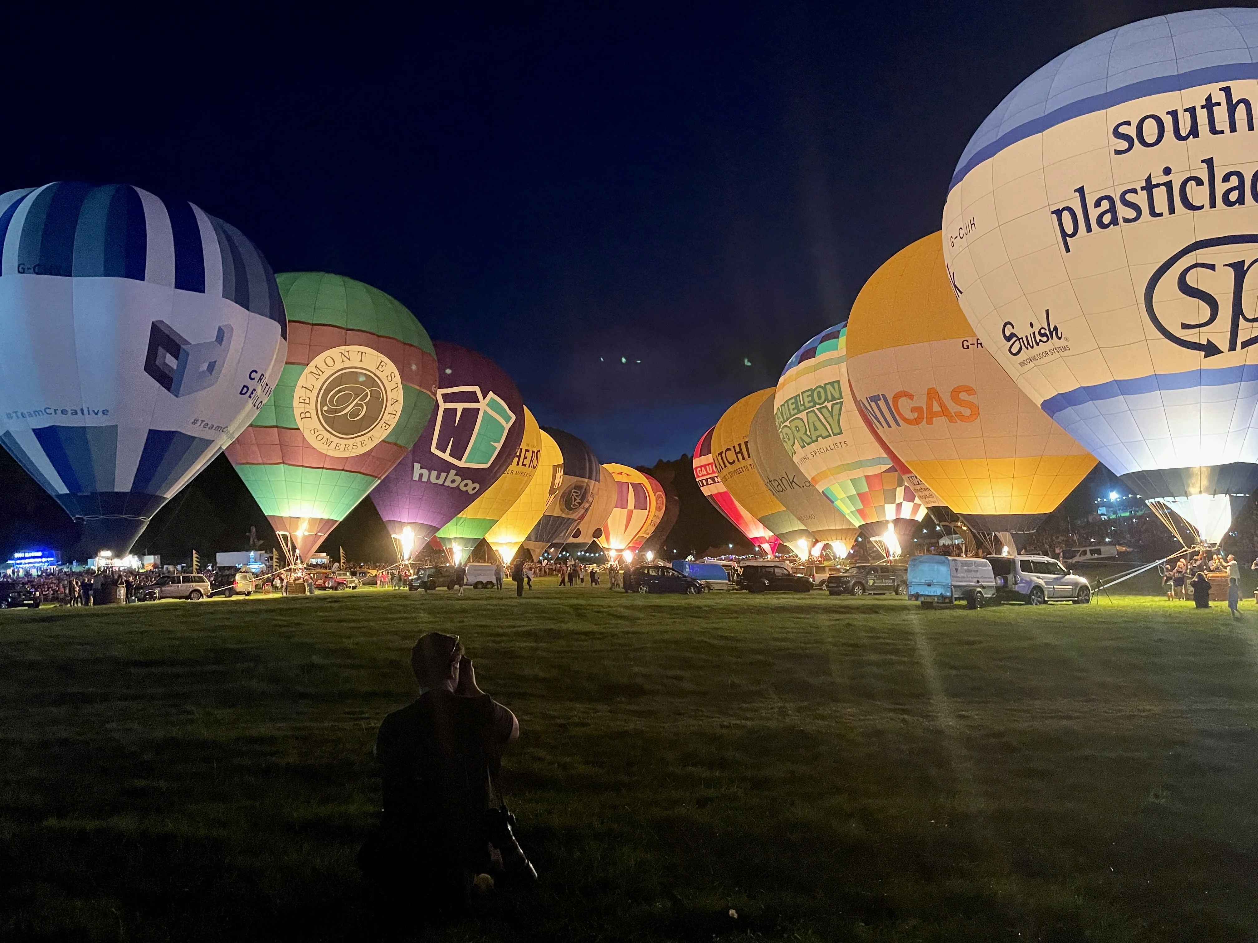 Balloons at night